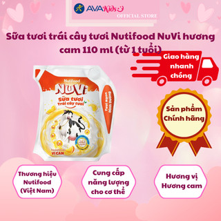 Sữa tươi trái cây tươi Nutifood NuVi hương cam 110 ml