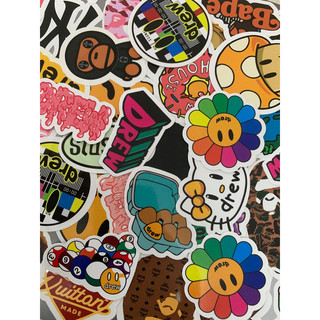 Quà Tặng Sticker MLB - Bape - D.rew - Stu.ssy Ngẫu Nhiên 6 Cái