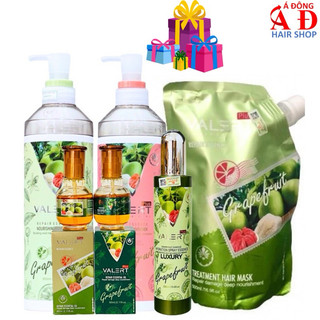 Bộ dầu gội xả bưởi Valert Grapefruit chính hãng - Mềm mượt, giảm rụng, mọc tóc