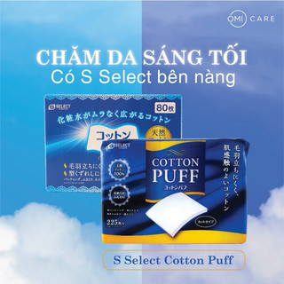Bông Tẩy Trang S Select Nhật Bản 80 Miếng (Dạng Side-Sealed)