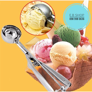 MUỖNG MÚC KEM INOX NHIỀU KÍCH THƯỚC 4CM - 5CM - 6CM