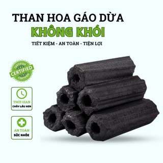 Than Hoa không khói HL, than gáo dừa không khói, không độc hại, nướng BBQ, dã ngoại tiện dụng, tiết kiệm. 1KG