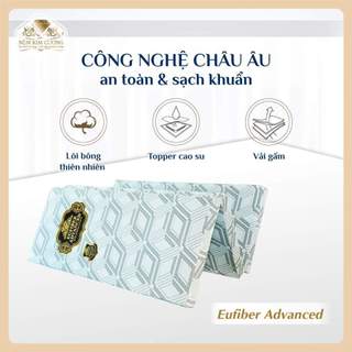 Nệm Đa Tầng Cao Su Bông Gấp 3 Eufiber Advanced Kim Cương, Êm Ái, Nâng Đỡ Cột Sống Tối Ưu