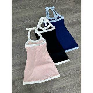 Đầm cổ yếm F21