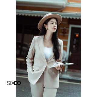 Áo vest kẻ dài tay sixdo
