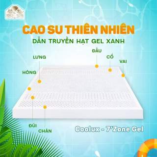 Nệm cao su thiên nhiên Kim Cương COOLUX - 7’Zone Gel mát