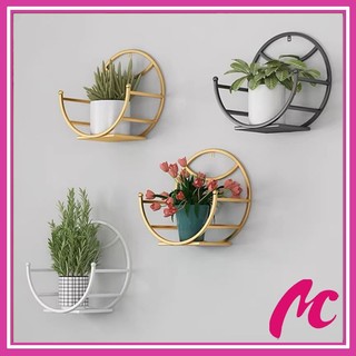 Giá treo cây cảnh dán tường hình tròn xinh xắn - Giá treo chậu hoa ở ban công 01423