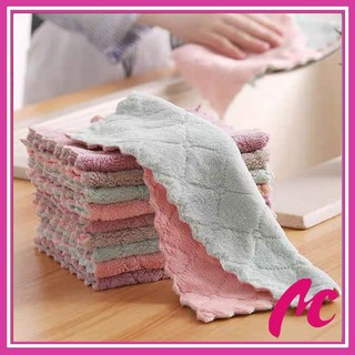 Combo 10 Khăn Lau Bếp Đa Năng 2 Mặt Sợi Bông Mềm Không Trầy Xước br00361