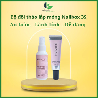 Bộ đôi tháo lắp móng Nailbox 3S - Gel úp móng siêu bền kèm chai xịt tháo móng, combo làm móng Nailbox 3S tại nhà