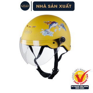 Mũ Bảo Hiểm Trẻ Em Có Kính Dễ Thương Asia MT-103KS Chính Hãng Bảo Hành 12 Tháng