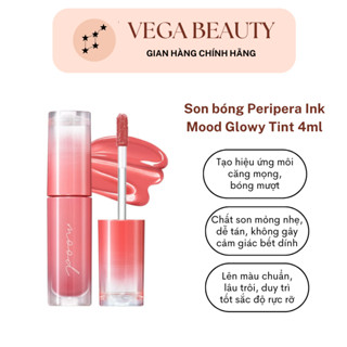 [ĐỦ BILL] Son tint bóng PERIPERA Ink Mood Glowy Tint ngọt ngào cho đôi môi căng mọng