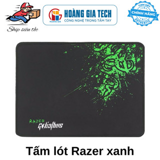 Bàn di chuột may viền 3 ly 23x32cm 4 ly 18x22cm  Razer xanh cao cấp - hàng chính hãng