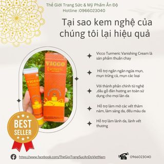 [SẴN HCM] KEM NGHỆ VICCO TUMERIC ẤN ĐỘ[HSD:02/2025]