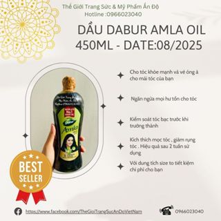 Dầu Dabur Amla Hair Oil 450ml-Giảm Rụng Tóc Hói Đầu-Date 08/2025