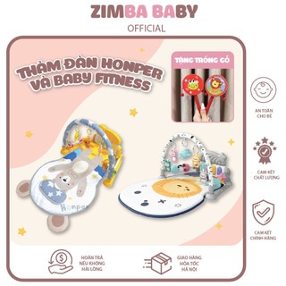 Thảm đàn baby fitness và honper hp820 thảm đàn voi gấu thỏ đáng yêu món đồ chơi đầu đời cho bé