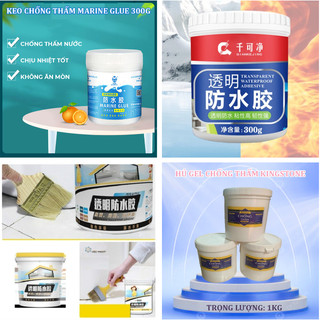 [FREESHIP] KEO CHỐNG THẤM, RÒ RỈ TRONG SUỐT KINGSTONE, PURE 1kg - MARINE GLUE 300gr