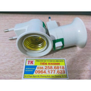 Phích cắm đuôi đèn e27 có công tắc hinoki