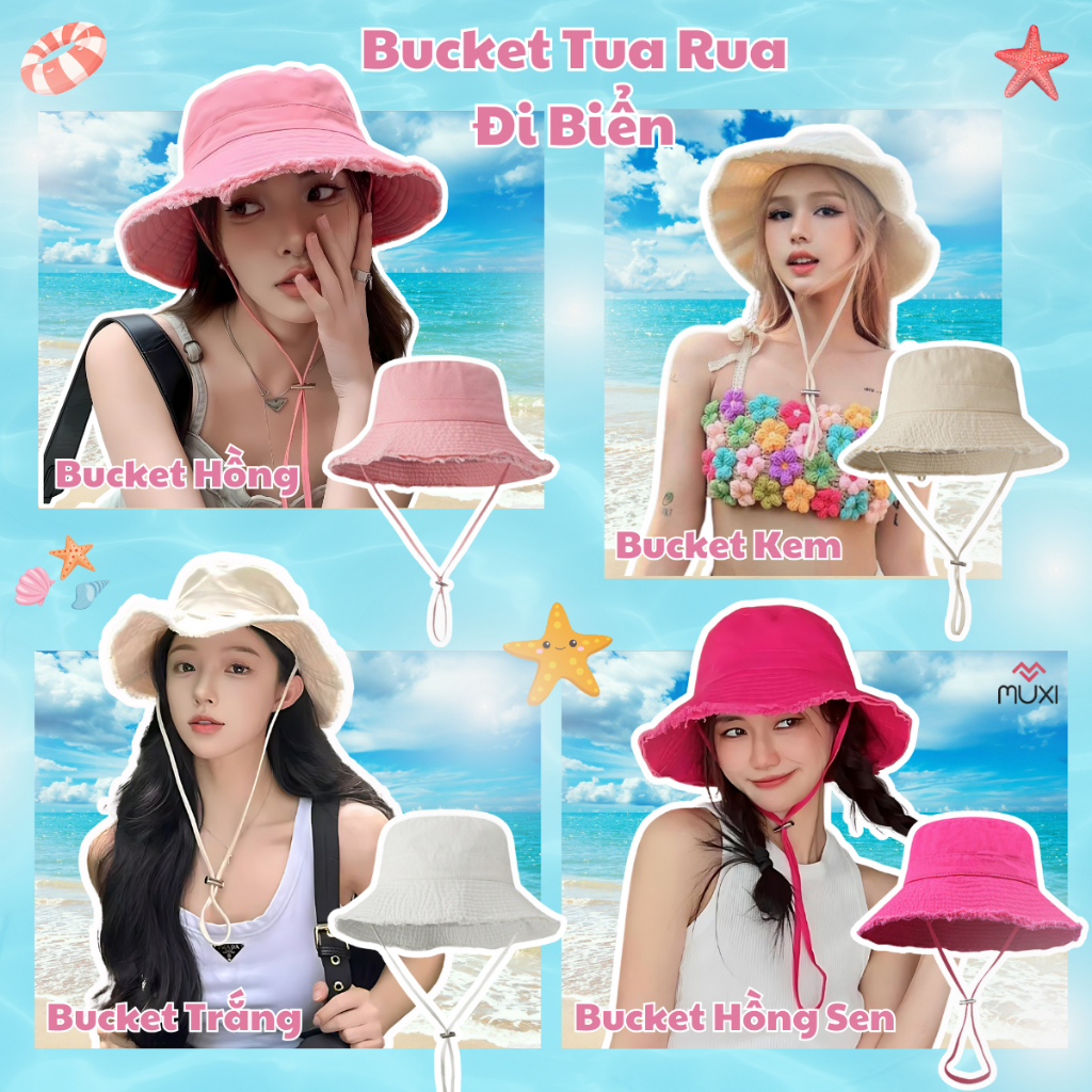 Mũ bucket vành tròn nam nữ unisex - nón bucket thời trang phong cách
