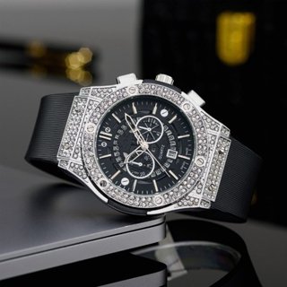 [Nam nữ + bảo hành 12th] Đồng hồ Nam HuBot -42mm đính đá cao cấp
