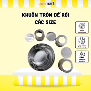 Khuôn Tròn Đế Rời các size, khuôn gia công nhôm làm bánh