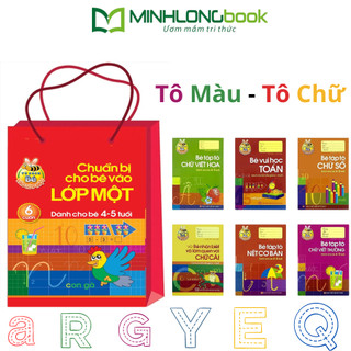 Sách: Chuẩn Bị Cho Bé Vào Lớp 1 Dành Cho Bé 4 - 5 Tuổi (Túi 6 Cuốn)