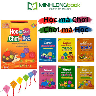 Sách: Combo Tô Màu Tô Chữ Hành Trang Cho Bé Vào Lớp 1: Học Mà Chơi - Chơi Mà Học 5-6 Tuổi (Túi 6 Cuốn)