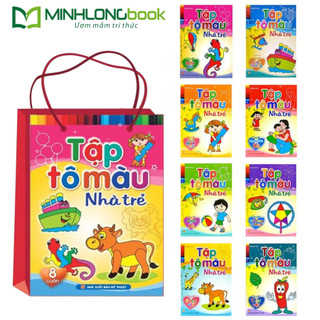 Sách: Combo Tập Tô Màu Nhà Trẻ ( Túi 8 cuốn)