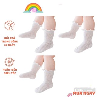 Tất lưới trắng cho bé size 0-2 tuổi