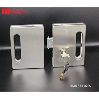 Khóa cửa lùa kính cường lực liền tay đơn/ đôi Inox 304