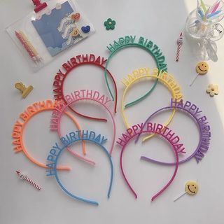 Bờm nhựa sinh nhật Cài tóc happy birthday Party Home