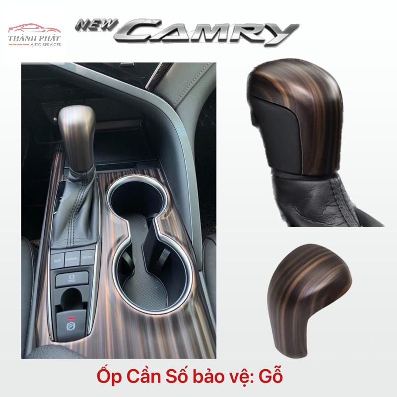 Camry, Ốp bảo vệ cần số vân gỗ xe Toyota Camry 2019 2020 2021 2022 2023 2024