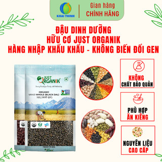 Đậu Đỏ Tây, Đậu Đen Hữu Cơ Just Organik không biến đổi gen - 500g