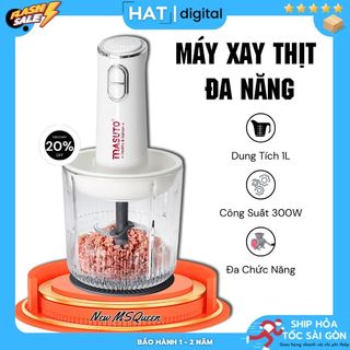 Máy xay thịt đa năng masuto fivestar 1l cối | may xay thịt thuỷ tinh masuto tặng cối xay hạt, gia vị
