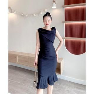 Đầm liền đuôi cá, cổ đổ siêu sang