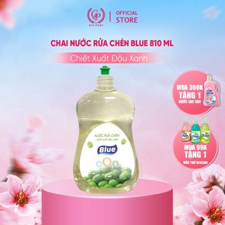 New - nước rửa chén blue tinh chất đậu xanh chai 810ml - công nghệ hàn quốc