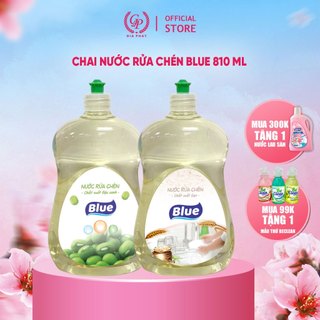 New - nước rửa chén blue chai 810ml - tinh chất đậu xanh và tinh chất gạo