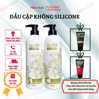 Dầu gội phục hồi COLLAGEN KAMI hương nước hoa siêu mềm mượt không chứa silicone 750ml + quà tặng