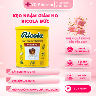  Kẹo Ho Ngậm Không Đường RICOLA Original Thụy Sĩ Hộp 180 Viên | YD Pharma