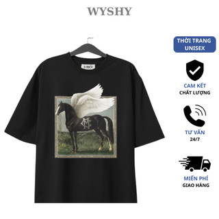 Áo Thun WYSHY In Hình Mèo ,Thun 100% Cotton - Áo Phông Nam Nữ -Cổ Tròn -Form Rộng Unisex