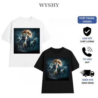 Áo thun wyshy ws0067 ,thun 100% cotton - áo phông nam nữ -cổ tròn -form rộng unisex