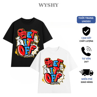 Áo thun wyshy ws00211 ,thun 100% cotton - áo phông nam nữ -cổ tròn -form rộng unisex