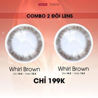  Kính áp tròng VIVIMOON LENS nâu choco tự nhiên Whirl Brown