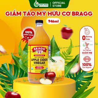 [SIÊU HOT] Giấm Táo Hữu Cơ Mỹ Bragg 946ml Chính Hãng Có Giấm Cái - Dấm Táo Detox Healthy
