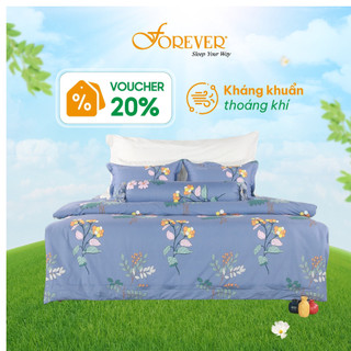 Bộ chăn ga gối drap giường Forever Common C86 set 4 món Cotton cao cấp thoáng mát, thấm hút nhanh độ bền cao