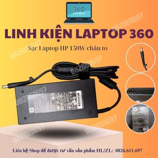 Sạc laptop hp 150w chân to 7.4x5.0mm các dòng elitebook envy pavilion probook bảo hành 12 tháng