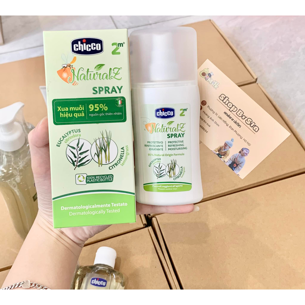 Xịt Đa Năng Xua Muỗi Chicco 100ml cho bé từ 2m+, mẹ bầu và cả gia đình