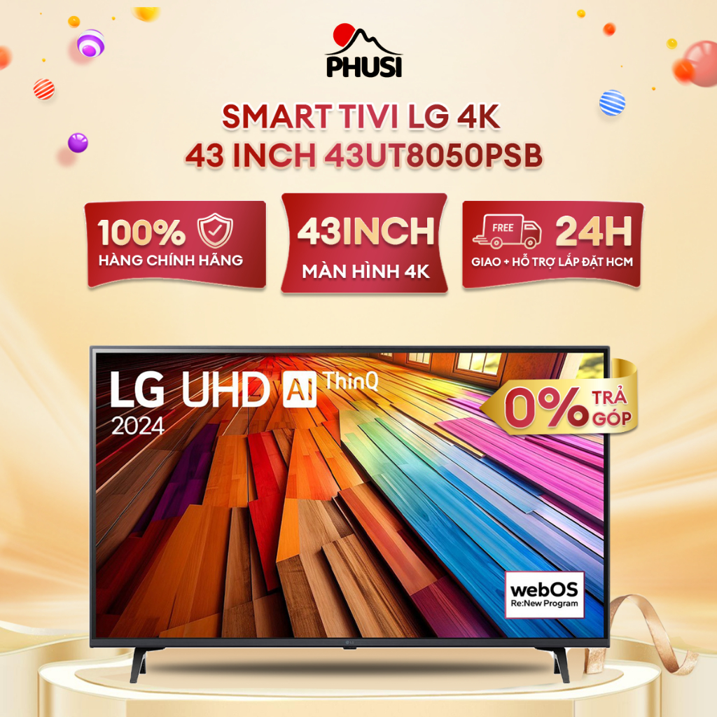 43UT8050PSB Smart Tivi LED LG 4K 43 inch 43UT8050PSB - [Miễn phí giao lắp nội thành HCM]