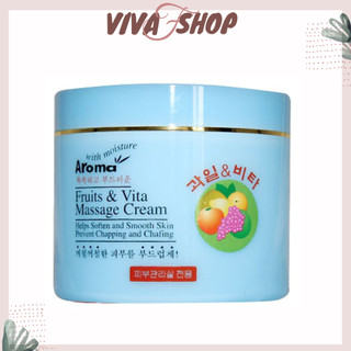 Kem Massage Trái Cây Aroma Fruit Vita Massage Cream 480ml Kem mat xa dưỡng ẩm