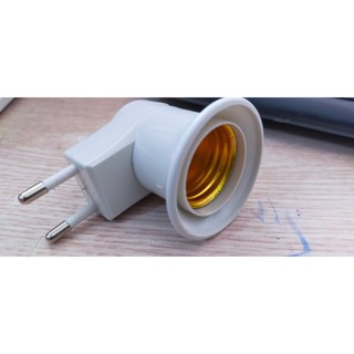 PHÍCH CẮM ĐUÔI ĐÈN E27 CÓ CÔNG TẮC HINOKI