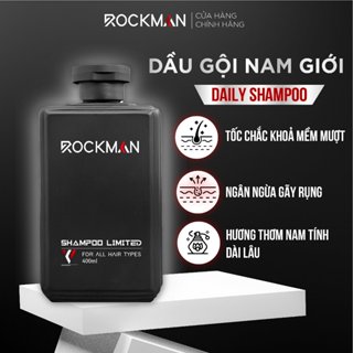 Dầu gội ROCKMAN hương nước hoa SHAMPOO LIMITED dành cho nam giới, sạch gàu, mát lạnh - 400ml